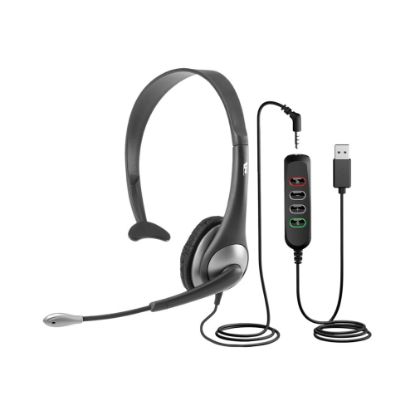 Picture of Cyber Acoustics AC-104USB - Headset - on-ear - wired - 3.5 mm jack