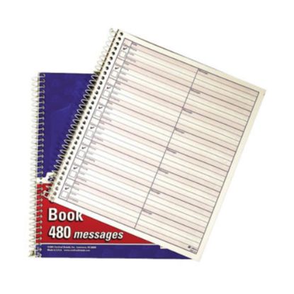 Picture of Adams Voicemail Log Books, 7 1/2in x 8 1/2in, 120 Pages, White/Canary Yellow, Pack Of 2