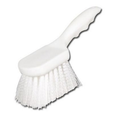 Picture of Winco Plastic Pot Scrub Brush, 8in, White