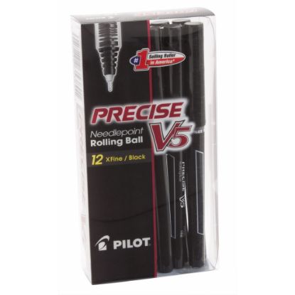 Picture of Pilot Precise V5 Rollerball Pens, Extra Fine Point, Black Barrel, Black Ink