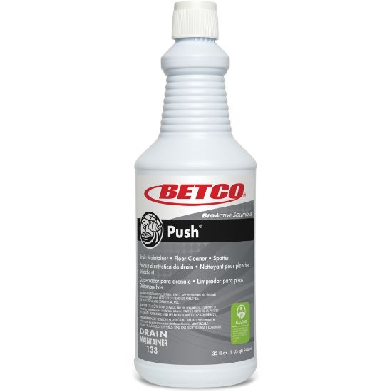 Picture of Betco Bioactive Solutions Push Cleaner - Ready-To-Use Liquid - 32 fl oz (1 quart) - New Green Scent - 1 Each - Milky White