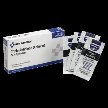 Picture of First Aid Only Triple Antibiotic Ointment Packets, 0.5 Gram, Box Of 12