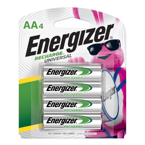 Picture of Energizer Rechargeable NiMH AA Batteries, Pack Of 4