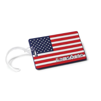 Picture of Samsonite PVC ID Tag, 4inH x 3inW x 1/16inD, American Flag