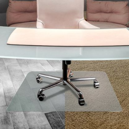 Picture of Floortex Cleartex Unomat Anti-Slip Rectangular Chair Mat For Hard Floors and Carpet Tiles, 48in x 60in, Clear