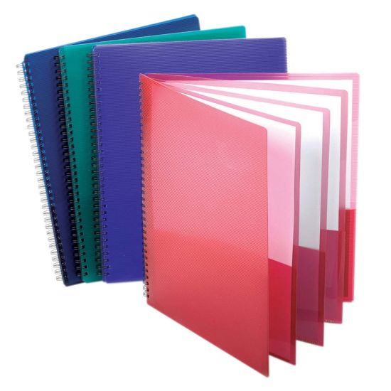 Picture of Oxford 8-Pocket Poly Portfolios, Assorted Colors, Pack Of 4 Portfolios