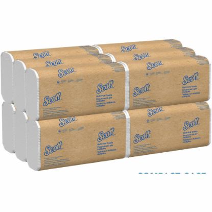 Picture of Scott Multifold Paper Towels with Absorbency Pockets - Multifold - 9.25in x 9.40in - Soft Wheat - Fiber - 250.0 Per Pack - 12 / Carton