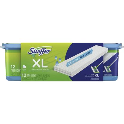 Picture of Swiffer Sweeper XL Wet Mopping Pads, White, Pack Of 12 Pads