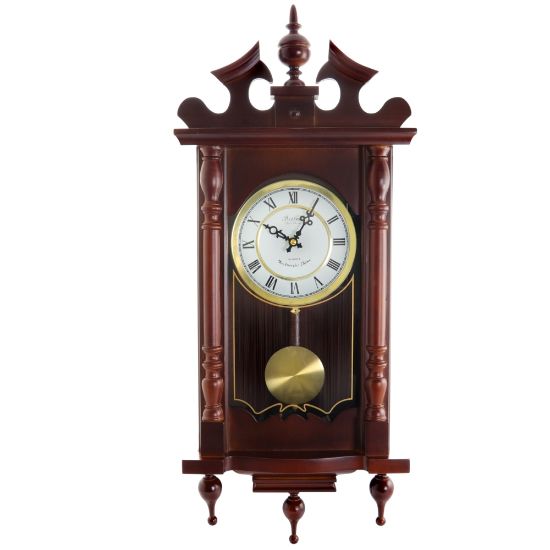 Picture of Bedford Clocks Wall Clock, 31inH x 12inW x 5inD, Cherry Oak