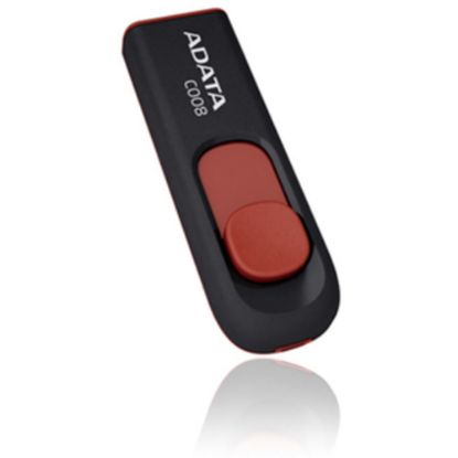 Picture of ADATA Classic Series C008 - USB flash drive - 64 GB - USB 2.0 - black, red