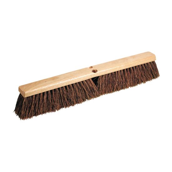 Picture of Proline Brush Hardwood Block Floor Broom Head, 2 1/2in Natural Palmyra Fiber Bristles, 18in, Black