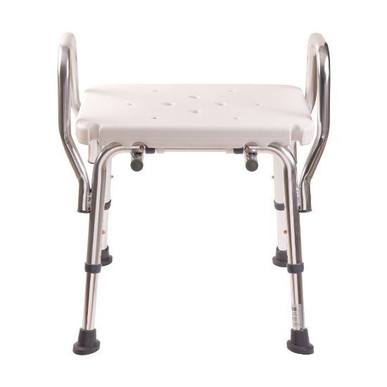 Picture of DMI Heavy-Duty Bath And Shower Chair With Arms, 20inH x 19inW x 13inD, White