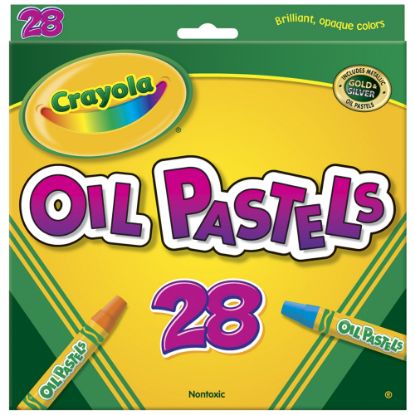 Picture of Crayola Oil Pastels, Assorted Colors, Set Of 28 Pastels