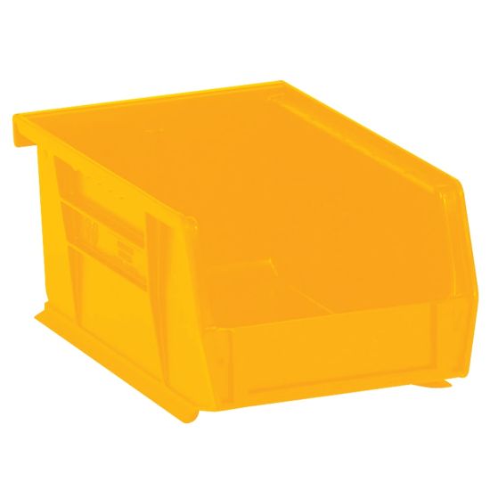 Picture of Partners Brand Plastic Stack & Hang Bin Boxes, Small Size, 9 1/4in x 6in x 5in, Yellow, Pack Of 12