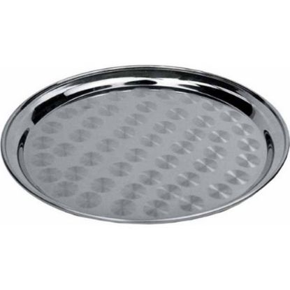 Picture of Winco Stainless Steel Round Serving Tray, 14in