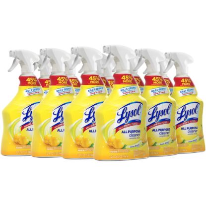 Picture of Lysol Disinfectant All-Purpose Cleaner, Lemon Breeze Scent, 32 Oz Bottle, Box Of 12