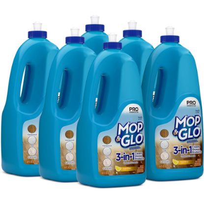 Picture of Mop & Glo Multi-Surface Floor Cleaner, Lemon Scent, 64 Oz Bottle, Case Of 6