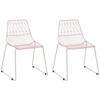 Picture of Ace Childrens Wire Activity Chairs, Blush Pink, Set Of 2 Chairs