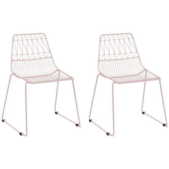 Picture of Ace Childrens Wire Activity Chairs, Blush Pink, Set Of 2 Chairs