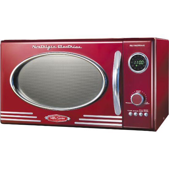 Picture of Nostalgia Retro Microwave, 0.9 Cu. Ft., Red