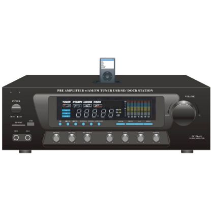 Picture of PyleHome PT270AIU AM/FM Receiver - 300 W RMS - 2 Channel - Black - AM, FM - USB - iPod Supported