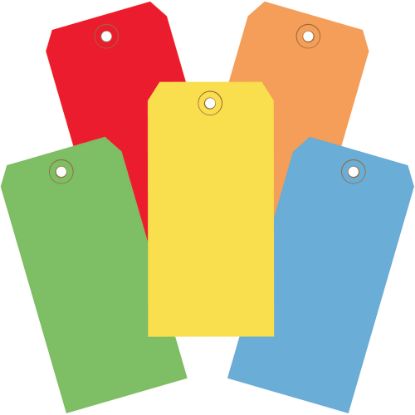 Picture of Partners Brand Shipping Tags, 100% Recycled, 6 1/4in x 3 1/8in, Assorted Colors, Case Of 1,000