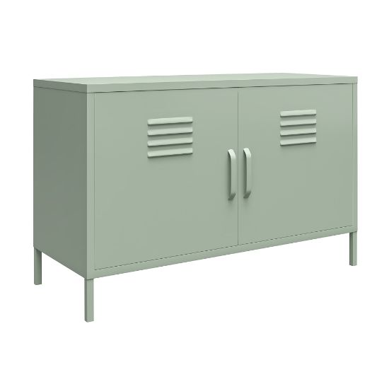 Picture of Ameriwood Home Mission District 2-Door Metal Locker Accent Cabinet, 25-1/4inH x 39-3/8inW x 15-3/4inD, Green