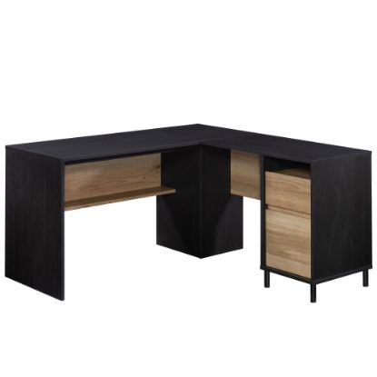 Picture of Sauder Acadia Way 59inW L-Shaped Computer Desk, Raven Oak/Timber Oak