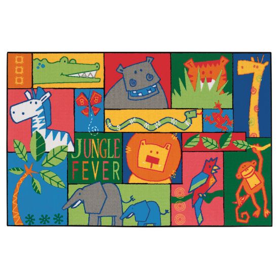 Picture of Carpets for Kids KID$Value Rugs Jungle Fever Activity Rug, 4ft x 6ft , Green