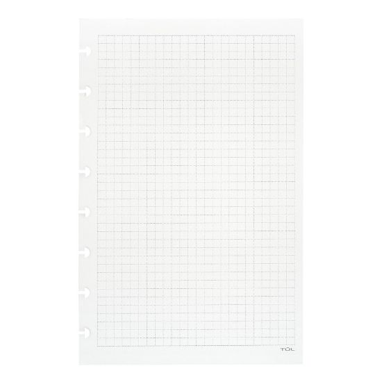 Picture of TUL Discbound Notebook Refill Pages, Junior Size, Graph Ruled, 50 Sheets, White