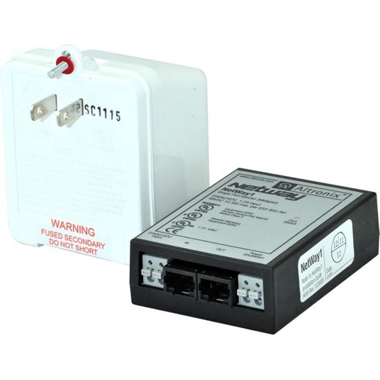 Picture of Altronix NETWAY1P Power over Ethernet Injector - 24 V AC, 24 V DC Input - 48 V DC Output - 1 x 10/100Base-TX Input Port(s) - 1 x 10/100Base-TX Output Port(s) - 15.40 W