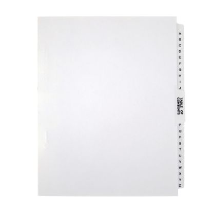 Picture of Office Depot Brand Legal Index Exhibit Unpunched Dividers With Laminated Tabs, Black/White, A-Z