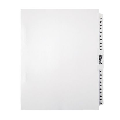 Picture of Office Depot Brand Legal Index Exhibit Unpunched Dividers With Laminated Tabs, Black/White, Numbered 26-50