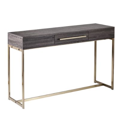 Picture of SEI Akmonton Long Console Table With Storage, 29-1/2inH x 47-3/4inW x 15inD, Black/Antique Brass