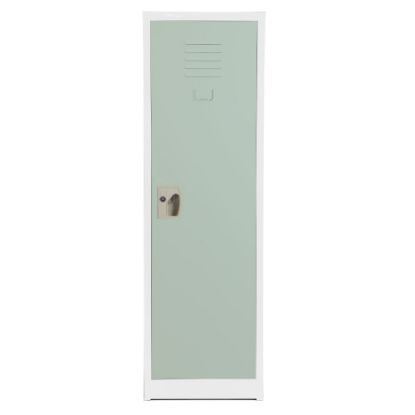 Picture of Alpine 1-Tier Steel Lockers, 48inH x 15inW x 15inD, Misty Green, Set Of 2 Lockers