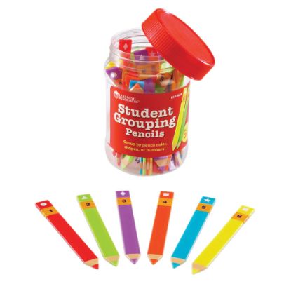 Picture of Learning Resources Student Grouping Pencils, 1/2in x 4 1/2in, Multicolor, Pack Of 36