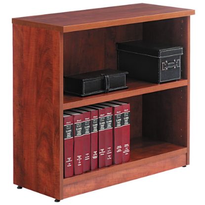 Picture of Alera Valencia 30inH 2-Shelf Bookcase/Storage Cabinet, Medium Cherry