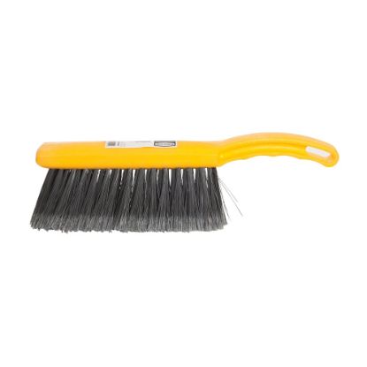 Picture of Rubbermaid Commercial Countertop Block Brush - 8in Synthetic Bristle - 12.5in Overall Length - 1 Each - Yellow, Silver