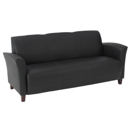 Picture of Office Star Breeze Bonded Leather Club Sofa, Black