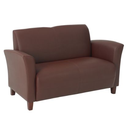 Picture of Office Star Breeze Bonded Leather Loveseat, Wine