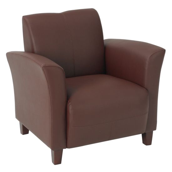 Picture of Office Star Breeze Bonded Leather Club Chair, Wine