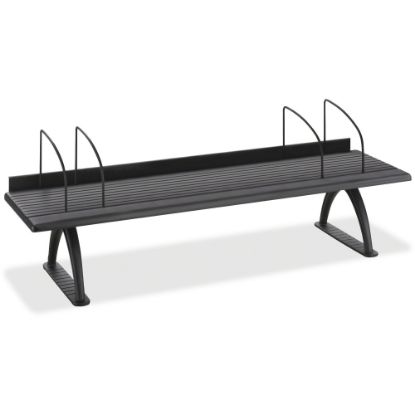 Picture of Safco Retainer Lip Desk Riser - 8.3in Height x 42in Width x 12.3in Depth - Swivel - Black - Melamine - 1 Each