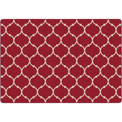 Picture of Flagship Carpets Moroccan Trellis Rectangular Rug, 100in x 144in, Red