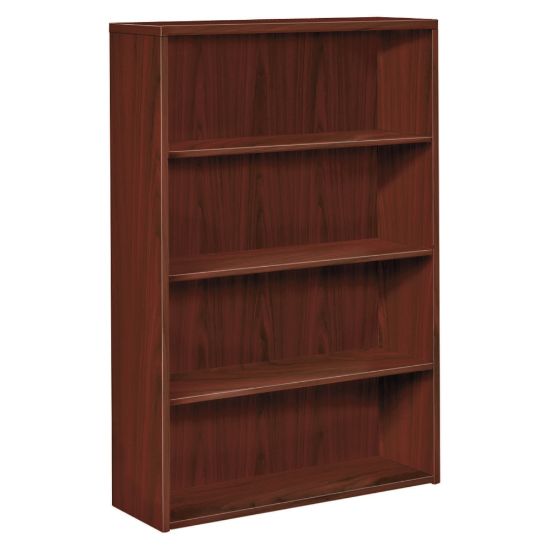 Picture of HON 10500 58inH 4-Shelf Bookcase, Mahogany