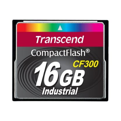 Picture of Transcend CF300 Industrial - Flash memory card - 16 GB - 300x - CompactFlash