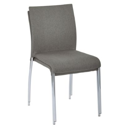 Picture of Ave Six Conway Stacking Chairs, Smoke/Silver, Set Of 2