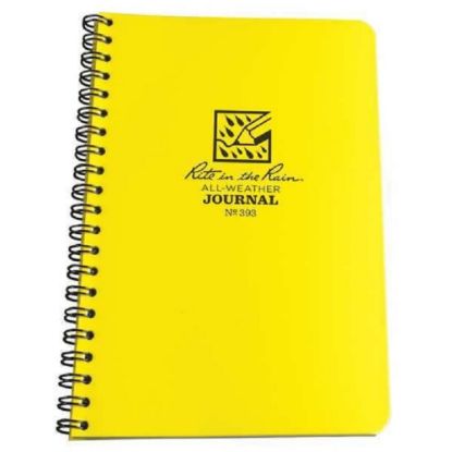 Picture of Rite in the Rain All-Weather Spiral Notebooks, 4-5/8in x 7in, 64 Pages (32 Sheets), Yellow, Pack Of 12 Notebooks