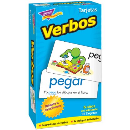 Picture of TREND Verbos Skill Drill Action Words Flash Cards, Grades 1-12, Pack Of 96