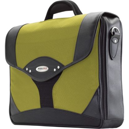 Picture of Mobile Edge Select Briefcase - Top-loading - Shoulder Strap, Handle - Leather - Yellow, Black