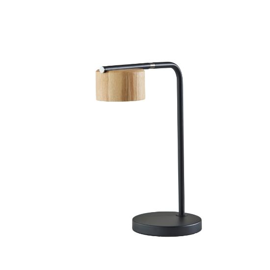 Picture of Adesso Roman LED Desk Lamp, 17inH, Natural Shade/Black Base